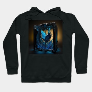 Black and blue abstract digital art Hoodie